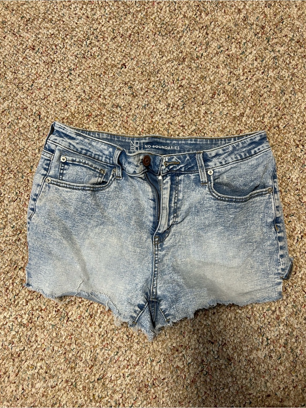 No Boundaries Light Blue Distressed Denim Shorts